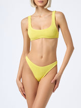 Woman yellow classic crinkle bikini Naima Naomi