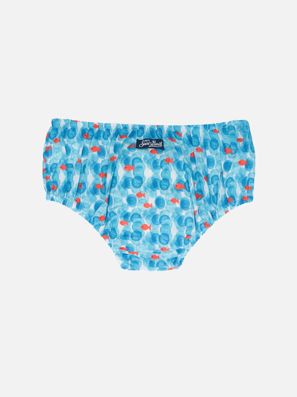 Infant bloomers Pimmy with bubbles and fishes print