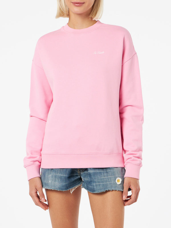 Damen-Sweatshirt „Stardust“ aus rosafarbener Baumwolle