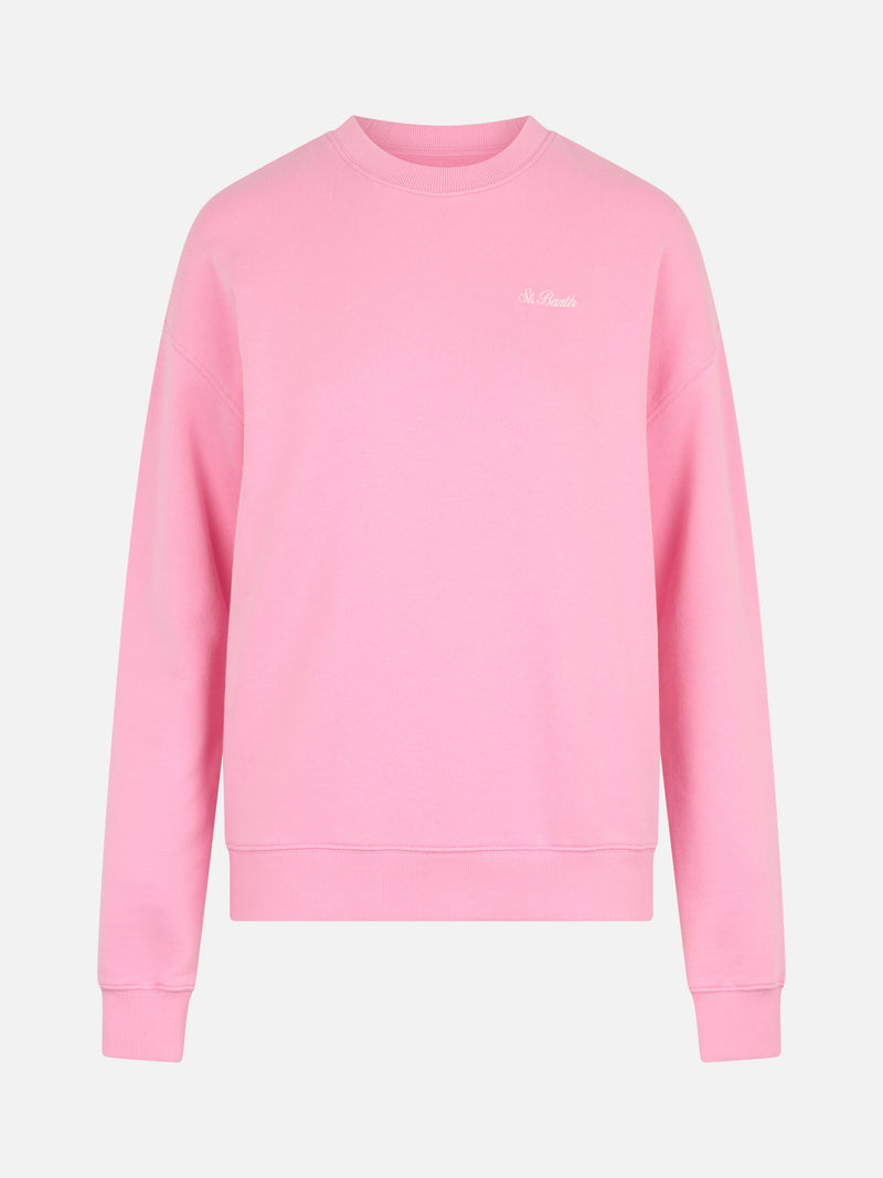 Woman pink cotton Stardust sweatshirt
