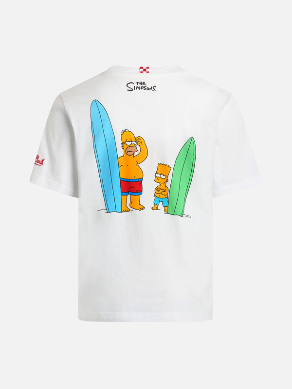 T-shirt da bambino in cotone con stampa e ricamo Bart e Homer |EDIZIONE SPECIALE SIMPSON