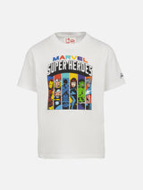 T-shirt da bambino in cotone con stampa dei super eroi Marvel | EDIZIONE SPECIALE MARVEL