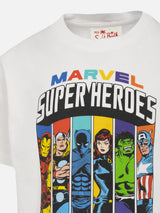 T-shirt da bambino in cotone con stampa dei super eroi Marvel | EDIZIONE SPECIALE MARVEL