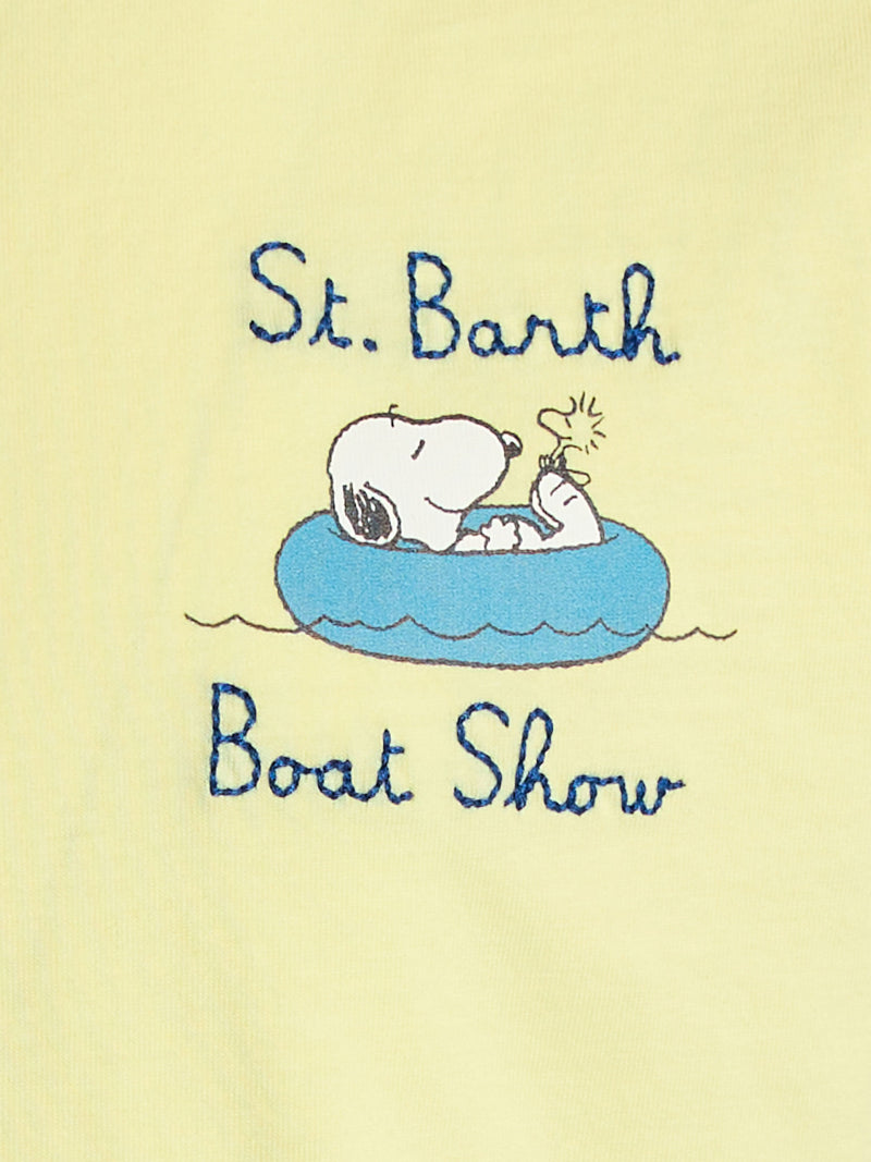 T-shirt da bambino in cotone con stampa Snoopy e ricamo salone nautico St. Barth | EDIZIONE SPECIALE SNOOPY PEANUTS