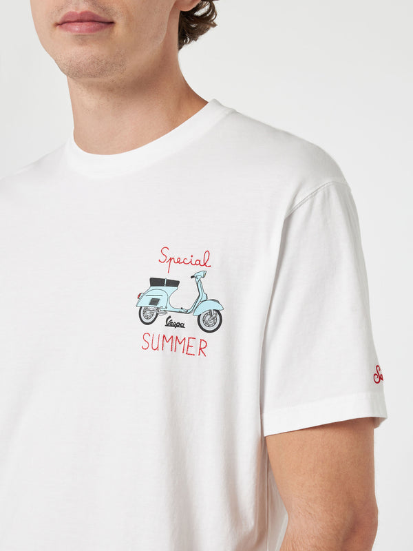 Man t-shirt with Vespa placed print and embroidery | VESPA SPECIAL EDITION