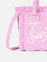 Pink terry embossed Mini Vanity bag