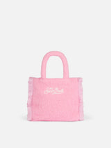 Wooly Mini Vanity fringed pink bag