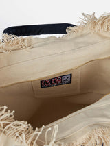 Vanity-Einkaufstasche aus cremefarbenem Baumwollcanvas