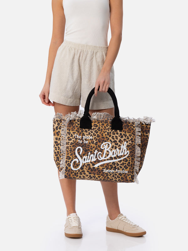 Animalier cotton canvas Vanity tote bag