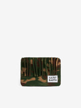 Parisienne blanket crossbody bag pochette with camouflage print