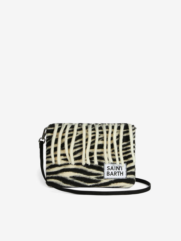 Parisienne blanket crossbody pouch bag with animalier print