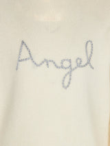 Girl sweater angel wings embroidery