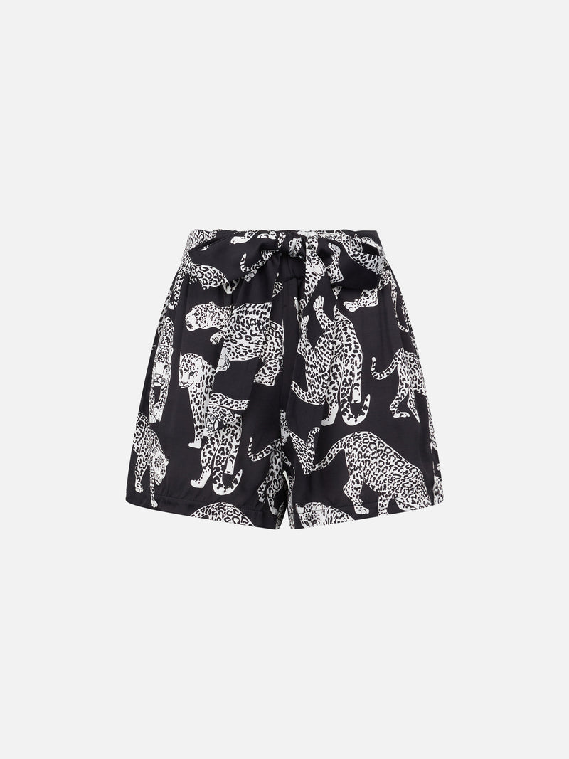 Tiger print woman shorts