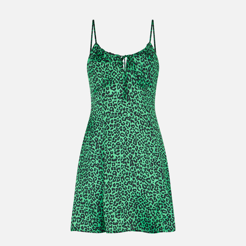 Leopard print short dress