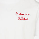 T-shirt da bambino in cotone con ricamo habituè Antiparos