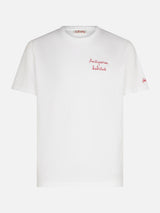 T-shirt da uomo in cotone con ricamo Antiparos habituè 