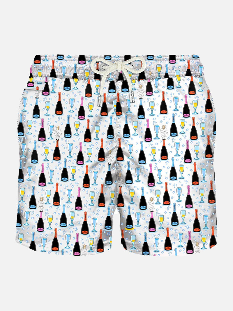 Man light fabric swim shorts with Bellavista print | BELLAVISTA SPECIAL EDITION