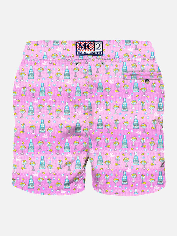 Man light fabric swim shorts with Gin Mare print | GIN MARE SPECIAL EDITION