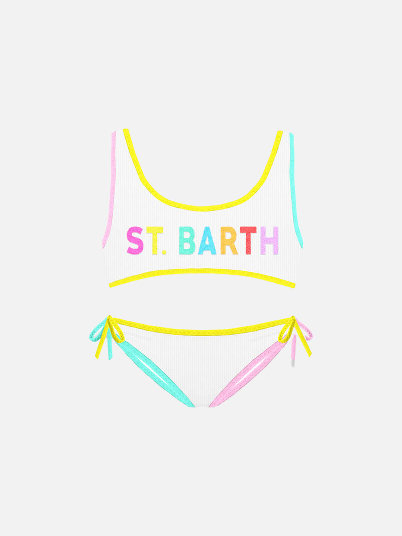 Girl bralette bikini with St Barth patches