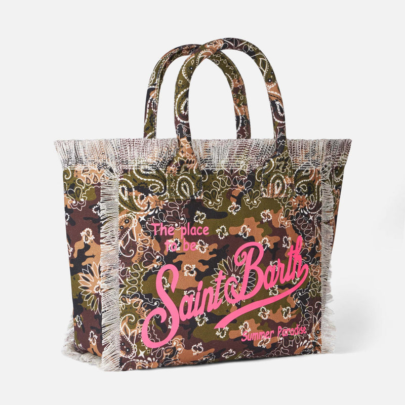 Umhängetasche „Vanity“ aus Segeltuch mit Bandana-Camouflage-Print