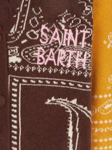 Lange Strickjacke für Mädchen mit Bandana-Print