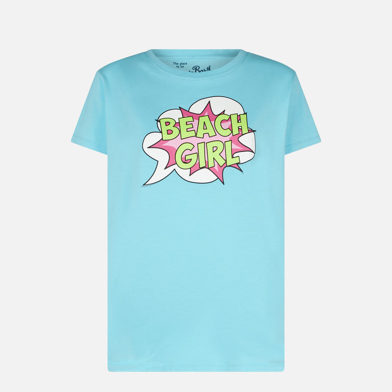 T-shirt da donna con stampa Beach girl