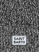 Weiße Mouliné-Mütze für Damen mit Saint-Barth-Stickerei