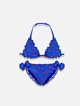 Mädchen-Triangel-Bikini mit Chili-Pfeffer-Print