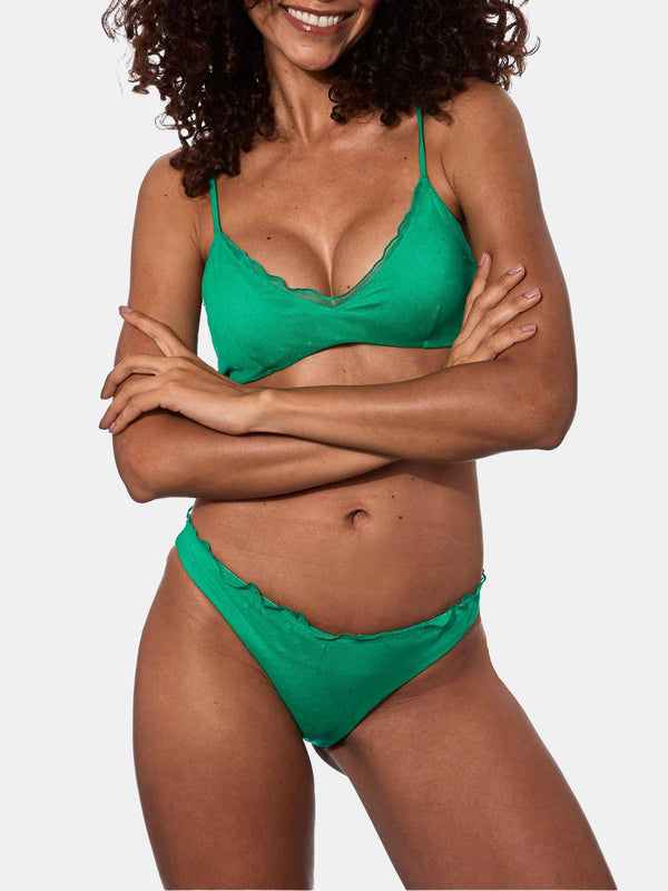 Bikini da donna a bralette verde smeraldo