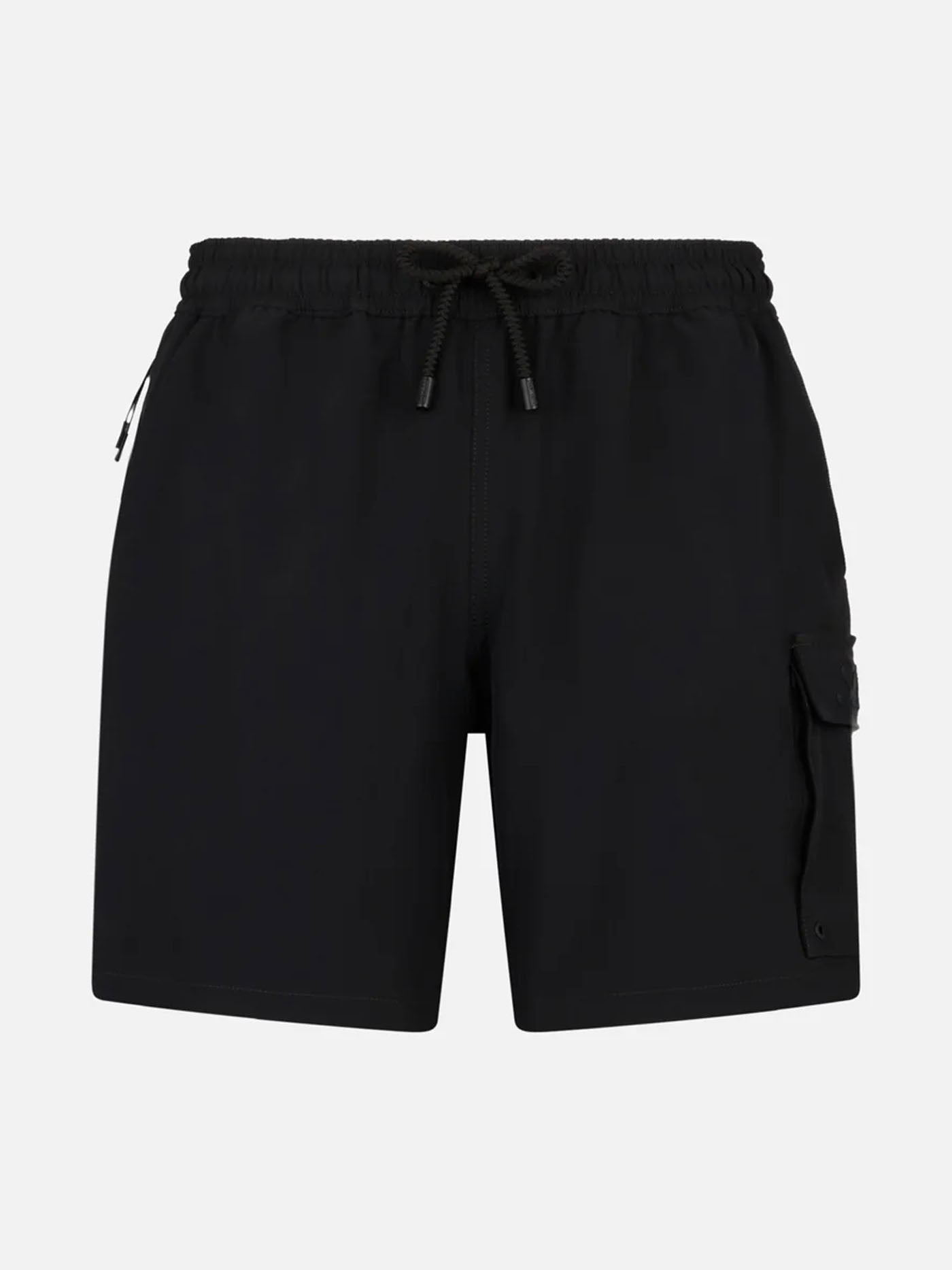 Man comfort and stretch black swim shorts – MC2 Saint Barth