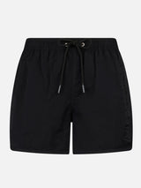 Man swimshorts with side logo and contrast