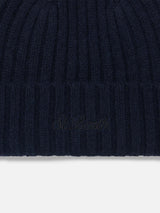 Man blue beanie with St. Barth embroidery