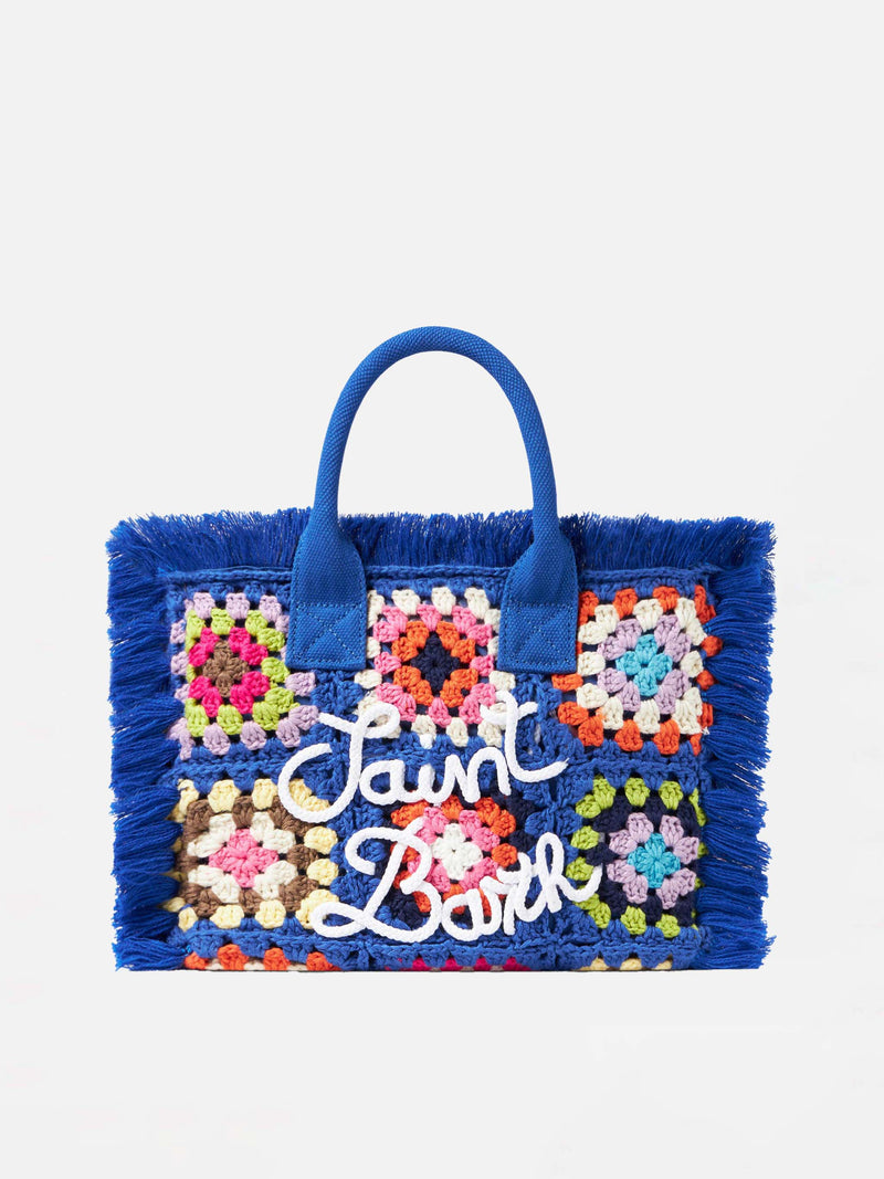 Colette blue crochet handbag