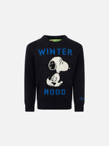 Blauer Marineblauer Snoopy Winter Mood-Pullover für Jungen – Sonderedition