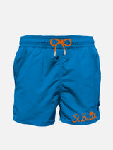 Bluette man swim shorts with pocket