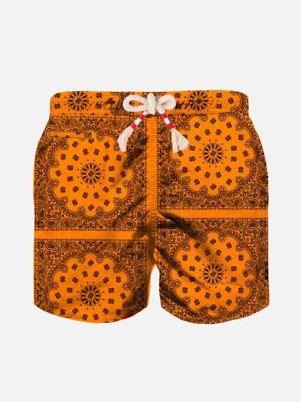 Orange Badeshorts für Jungen