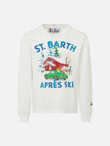 Schweres Baumwoll-T-Shirt für Jungen mit St. Barth Après Ski-Aufdruck