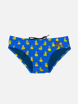 Boy swim briefs with ducky print