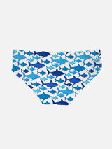 Jungen-Badehose mit Multi-Haifisch-Print