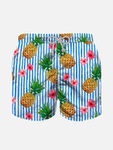 Boy swim shorts with pineapple print