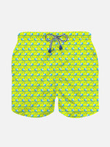 Jelly fish print boy light fabric swim shorts