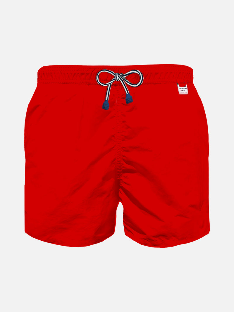 Red light fabric boy swim shorts | Pantone™ Special Edition