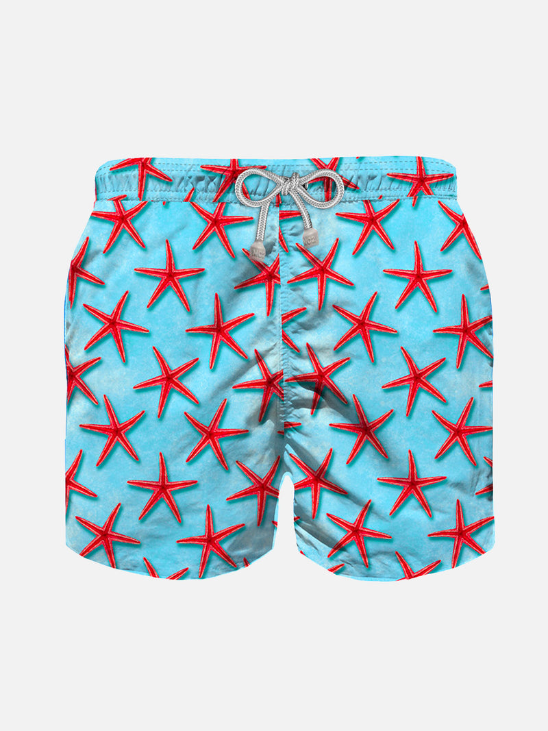 Red seastars boy's swim shorts