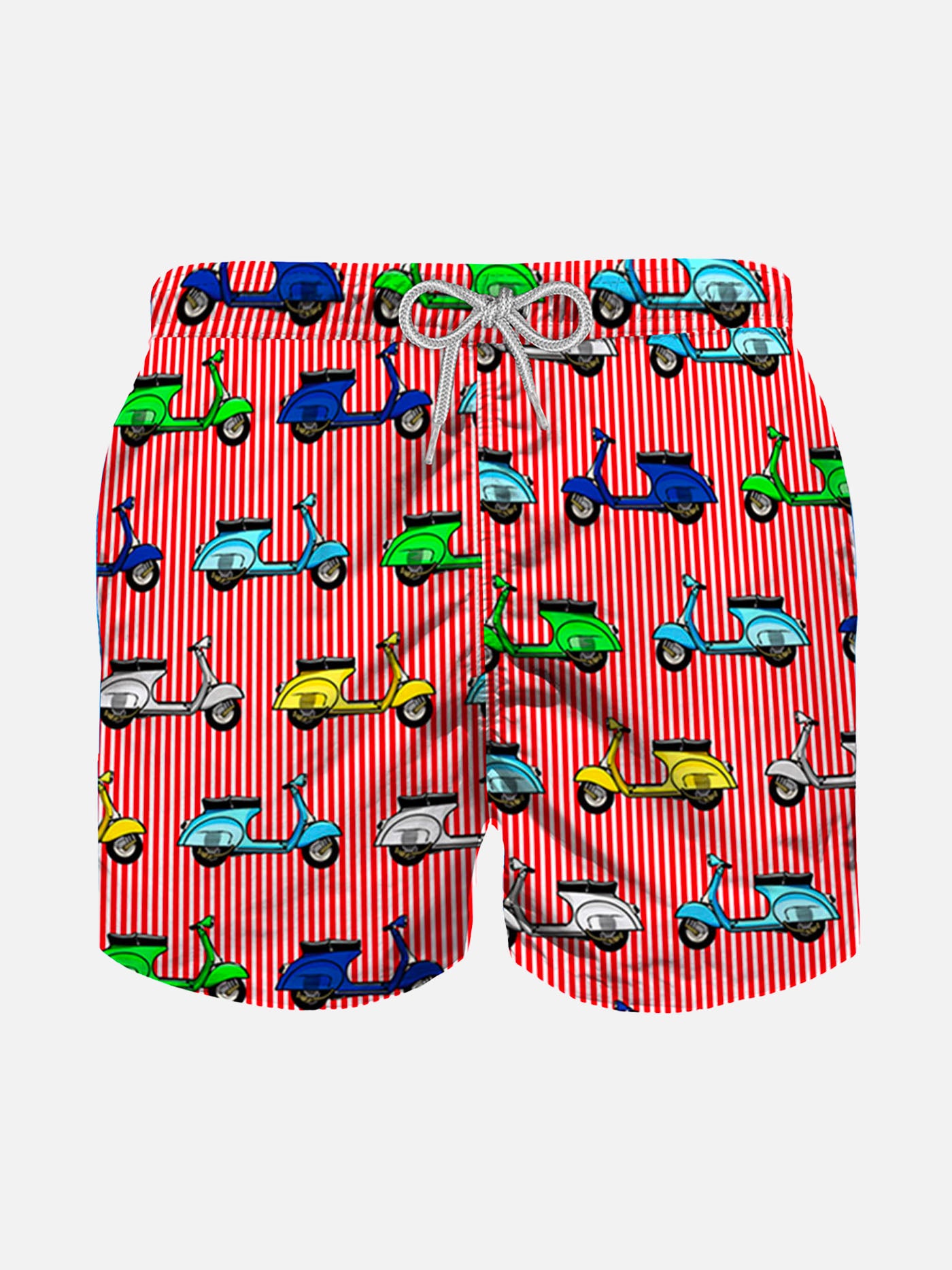 Boy swim shorts with multicolor Vespa all over print | VESPA PIAGGIO ...