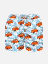 Boy swim shorts with Fiat 500 car print | FIAT© Special Edition