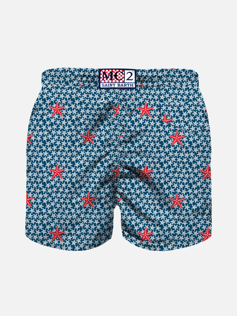 Ultralight boy swim shorts micro seastars print