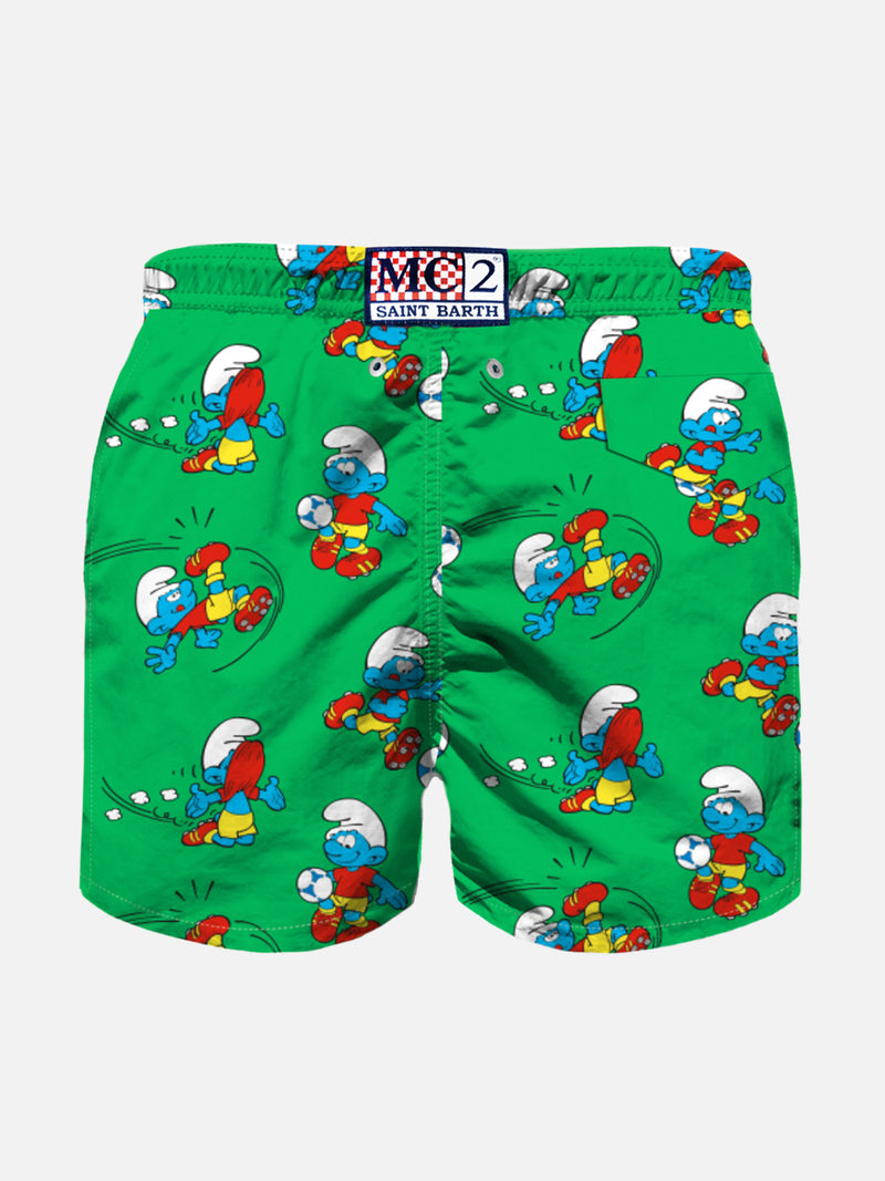 Boy swim shorts with soccer Smurf print | THE SMURFS SPECIAL EDITION ...