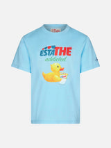 T-shirt da bambino in cotone con stampa papera Estathé | ESTATHE' EDIZIONE SPECIALE