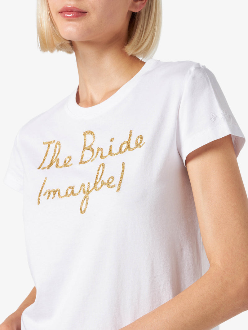 Woman cotton t-shirt with The Bride (maybe) embroidered