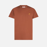 Man brown cotton t-shirt